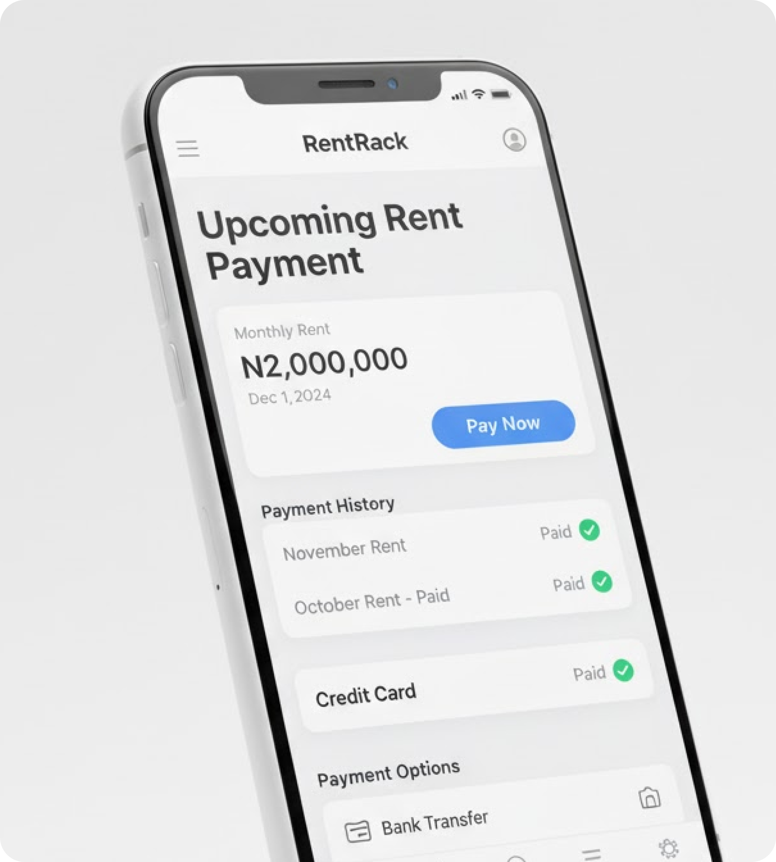 Rent Rack Mobile App